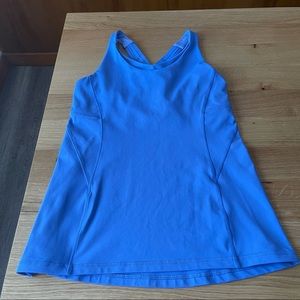 Lululemon top speed tank top sz:8. Blue.